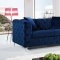 Scarlett Sofa 663 in Navy Velvet Fabric by Meridian w/Options