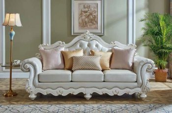 Nora Sofa & Loveseat Set in White [ADS-Nora White]