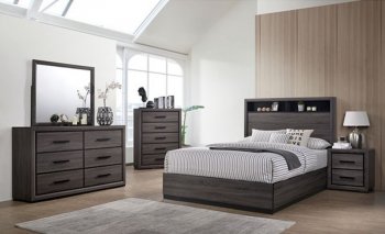 Conwy 5Pc Contemporary Bedroom Set CM7549 in Gray w/Options [FABS-CM7549-Conwy]