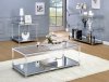 Ludvig 3Pc Coffee & End Table Set CM4153 in Chrome & Mirror