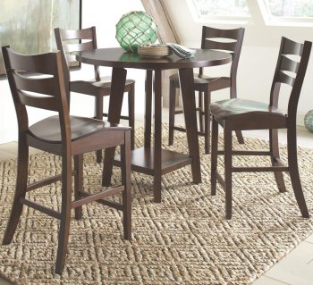 105638 Byron 5Pc Counter Height Dining Set Dark Brown by Coaster [CRDS-105638 Byron]