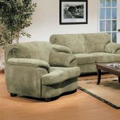 Olive Microfiber Oversized Living Room Set