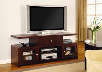 Rich Cherry Finish Contemporary TV Stand W/CD Storage [CRTV-416-700640]