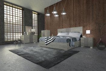 Luccia Premium Bedroom in Elm Grey Laquer by J&M w/Options [JMBS-Luccia]