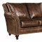 Butler Sofa & Loveseat Set in Brown Leather Italia w/Options