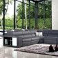 Polaris Sectional Sofa in Grey Bonded Leather by VIG Furniture