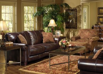 Jackson Furniture Cognac Fabric Oxford Sofa & Loveseat w/Options [JFS-4372 Oxford]