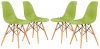 Dover Set of 4 Dining Chairs EP19G in Green by LeisureMod