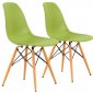 Dover Set of 4 Dining Chairs EP19G in Green by LeisureMod