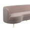 Flare Sofa TOV-L6190 in Blush Velvet Fabric by TOV Furniture