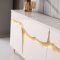 Stream Buffet in White w/Gold Accent by Modern Art