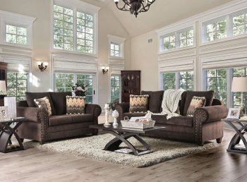 Julian Sofa SM4019 in Chocolate Chenille Fabric w/Options [FAS-SM4019-Julian Chocolate]