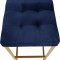 Nicola Counter Stool 906 Set of 2 Navy Velvet Fabric -Meridian