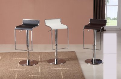 C027B-3 Leather Barstool Set of 2 Choice of Color by J&M