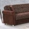 Ottawa Sofa Bed in Brown Leaf Pattern Fabric by Empire w/Options