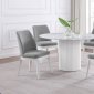 Acadia Dining Set 5Pc 105580 White by Coaster w/Gray Chairs