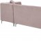 Graham Sectional Sofa 661 in Pink Velvet Fabric by Meridian