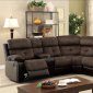 Hadley II Sectional Sofa CM6871 w/Recliners in Brown & Espresso