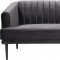 Rory Sofa 689 in Grey Velvet Fabric by Meridian w/Options