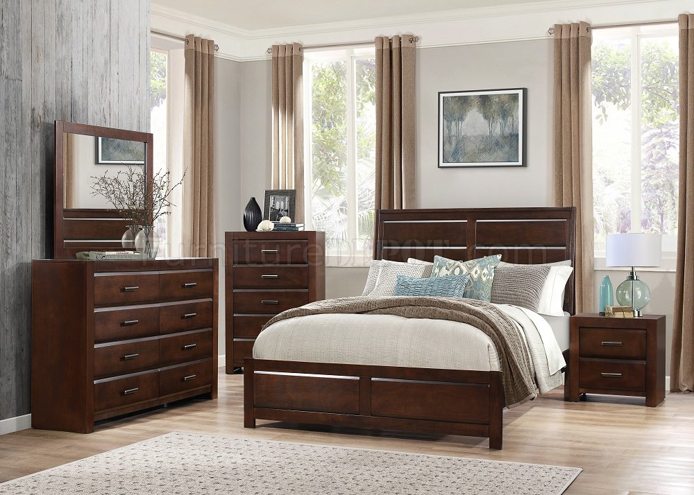 Erwan Bedroom 6Pc Set 1961 in Espresso by Homelegance