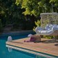 Fiona Dual Seat Outdoor Hanging Lounge Chair in Cream by Bellona