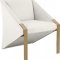 Rivet Accent Chair 593 in Cream Velvet by Meridian