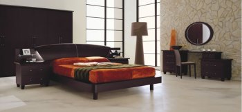 Wenge Finish Contemporary Bedroom With Platform Bed [EFBS-Miss Italia (Comp 9)]