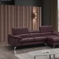 A973b Sectional Sofa in Maroon Premium Leather by J&M