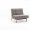 Splitback Sofa Bed in Dark Brown w/Eik Legs by Innovation