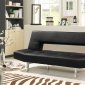 Drake 4805BLK Lounger Sofa Bed by Homelegance in Black