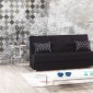 Romano Sofa Bed in Black Fabric by Casamode