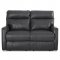 Daphne Motion Sofa in Charcoal Leather Match by Klaussner