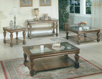 Espresso Traditional Coffee Table & 2 End Tables Set w/Options [PHCT-TAB-11]