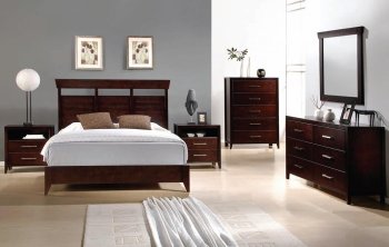 Espresso Finish Modern Bedroom w/Optional Items [ABCBS-8060]