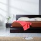 Dark Wenge Finish Modern Bedroom Set w/Curved Platform Bed