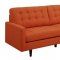 Kesson Sofa & Loveseat Orange Fabric 505371 by Coaster w/Options