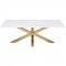 Visalia Coffee Table 3Pc Set 710218 White & Gold by Coaster