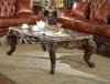 Lotus Coffee Table in Cherry w/Genuine Marble Top & Options