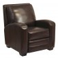 Chocolate "Bonded" Leather Avanti Modern Reclining Chair