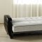 Modern Cream & Black Two-Tone Living Room w/Storage Sleeper Sofa