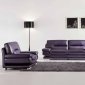 2757 Full Leather Purple Sofa by ESF w/Optional Loveseat & Chair