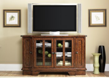 Bistro Brown Finish TV Stand w/Storages [LFTV-121-TV Cabin Fever]