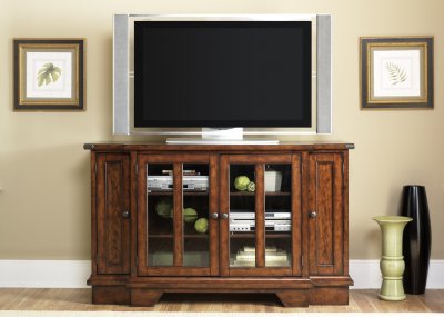 Bistro Brown Finish TV Stand w/Storages