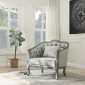 Samael Chair LV01163 in Gray Linen & Gray Oak by Acme