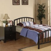 Black Kids 3Pc Bedroom Set by Boss w/F9018 Metal Bed