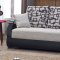 Wisconsin Sofa Bed in Beige Fabric & Black Vinyl w/Options