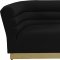 Bellini Sofa 669 in Black Velvet Fabric by Meridian w/Options