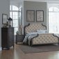 Lindley Bedroom Set 1947 in Gray & Beige Fabric by Homelegance