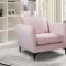 Poppy Sofa 690 in Pink Velvet Fabric by Meridian w/Options