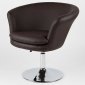 Kristina Set of 2 Swivel Chairs Brown Leatherette by Whiteline